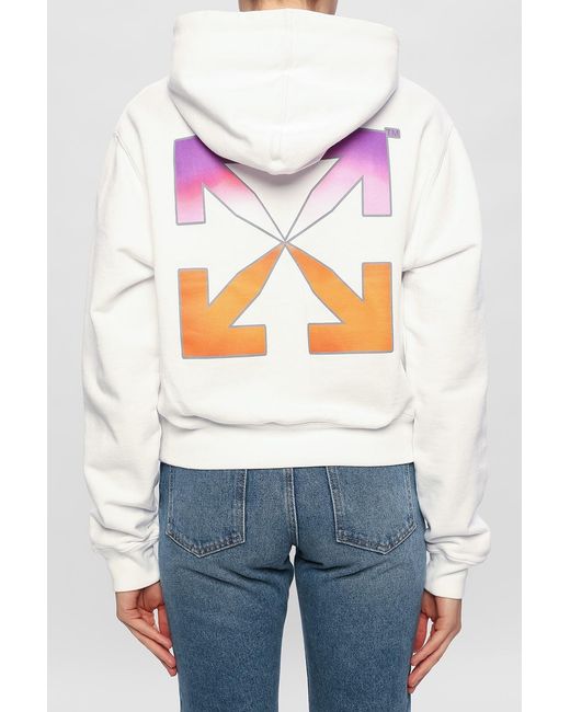 Off-White c/o Virgil Abloh White Arrow Logo Cotton Hoodie