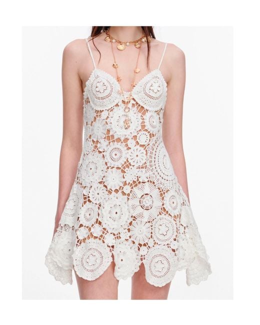 Self-Portrait White Short Dresses