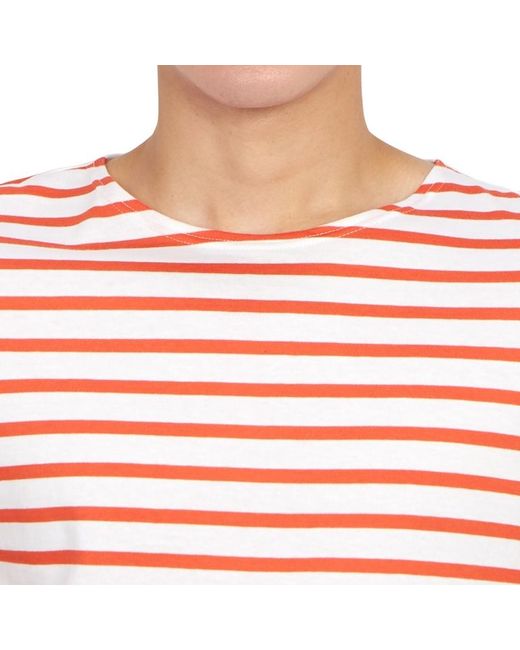 Saint James Red Striped Printed T-Shirt for men