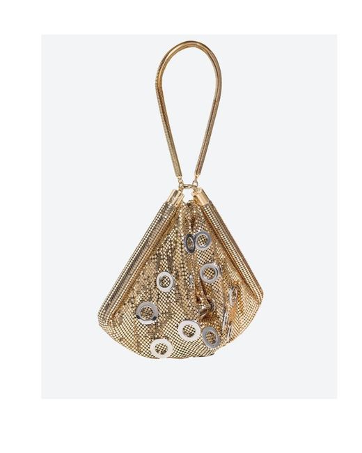 Rabanne Metallic Logo Handbag