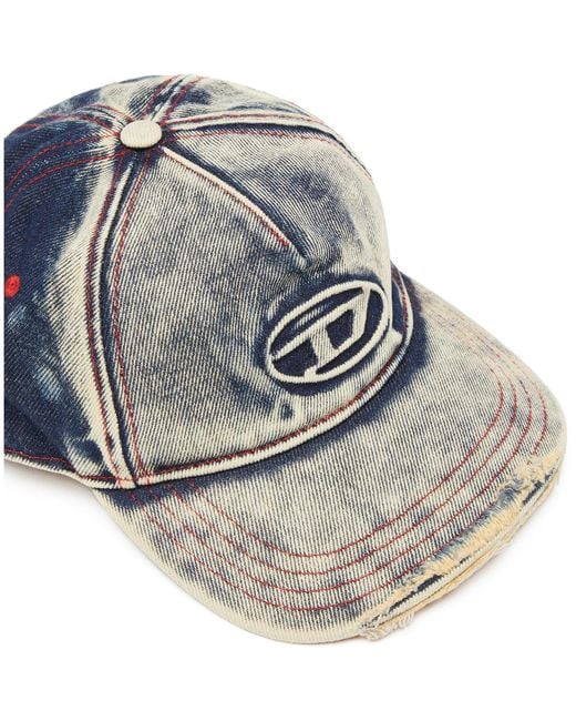 DIESEL Blue Minimalist Baseball Cap for men