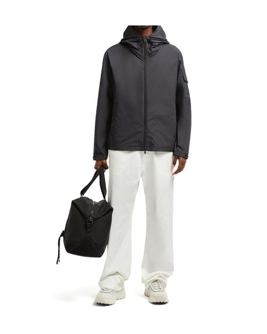 Moncler Black Logo Patch Hooded Jacket for men