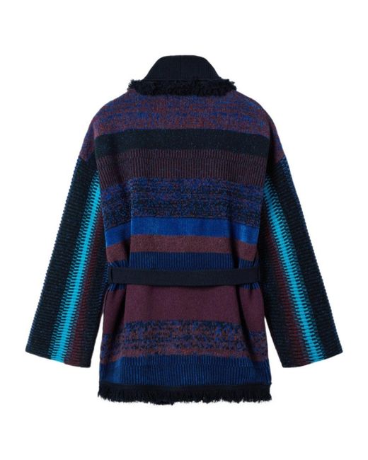 GIORGIO ARMANI X ALANUI Blue Giorgio Armani For Alanui Cashmere Blend Cardigan for men