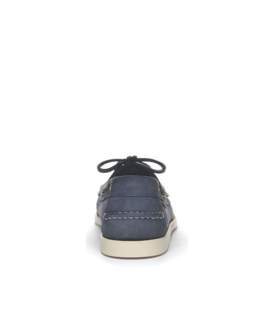 Sebago Blue Suede Boat Shoes for men