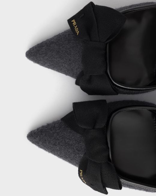 Prada Black Fabric Slingback Pumps