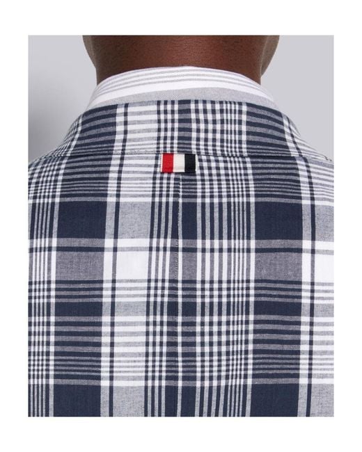 Thom Browne Blue Plaid Armband Suit Jacket for men