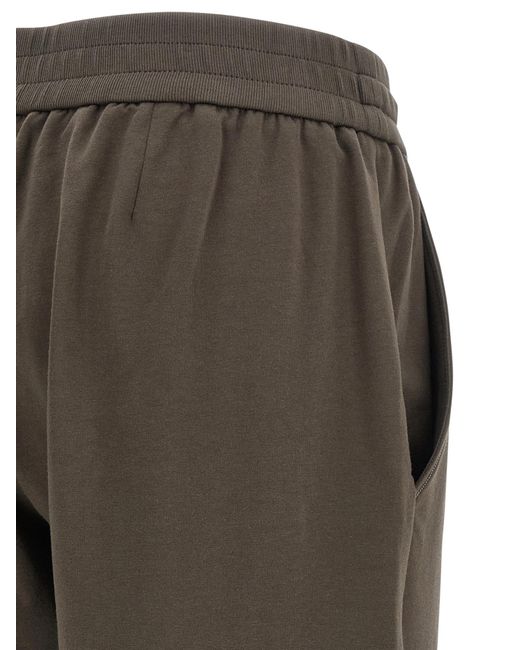 Brunello Cucinelli Gray Drawstring Tapered-Leg Sweatpants