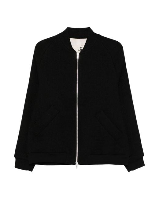 Barena Black Zip-Front Ribbed Jacket