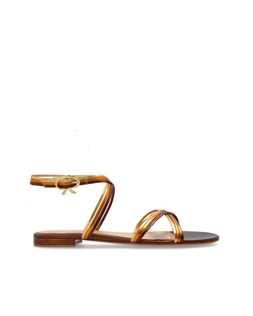 Gianvito Rossi Brown Ankle Strap Sandals