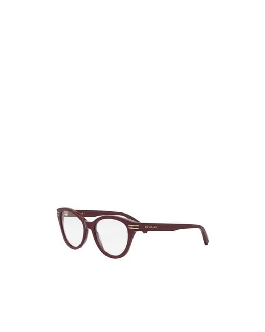 BVLGARI White Bulgari Cat-Eye Glasses for men