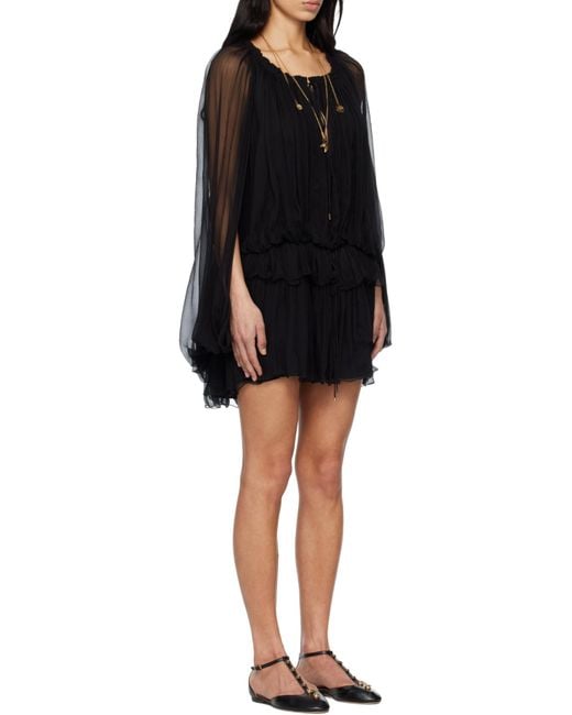 Chloé Black Long-Sleeved Mini Dress