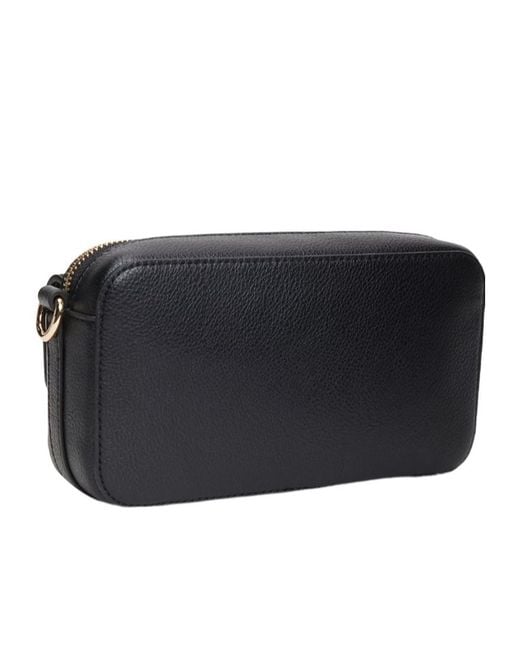 Tommy Hilfiger Black Logo-Plaque Shoulder Bag
