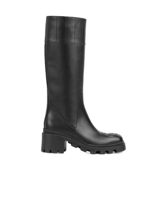 Gucci Black Interlocking G Boots