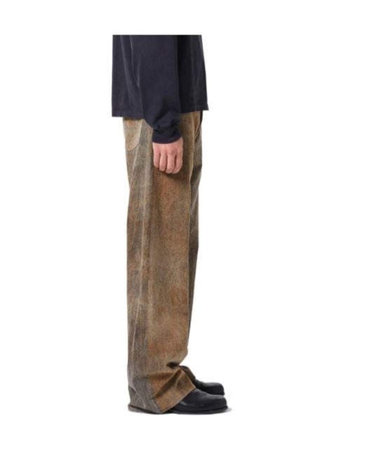 Agolde Brown Distressed Straight-Leg Jeans for men
