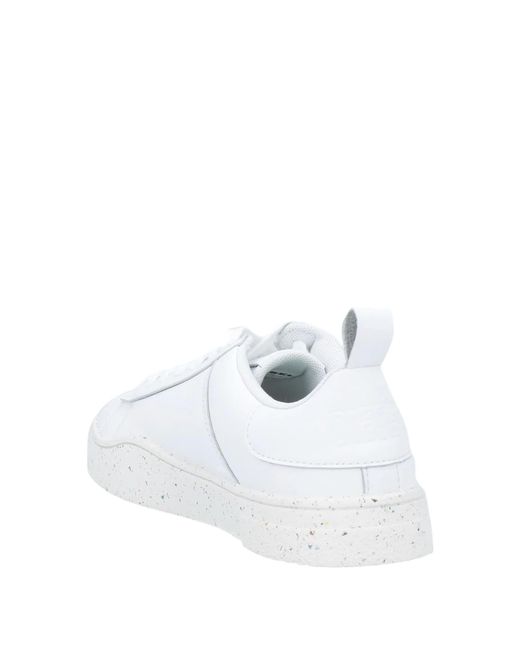 DIESEL White Simple Solid-Color Sneakers