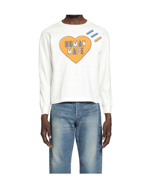 Human Made White Long-Sleeved T-Shirt for men