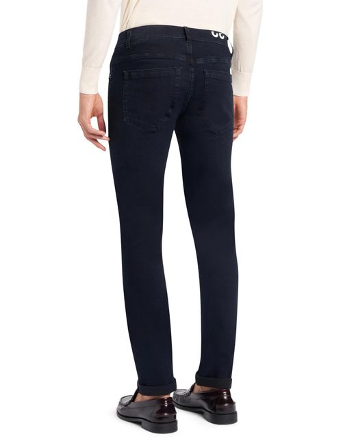 Dondup Blue Rolled-Up-Hem Trousers for men