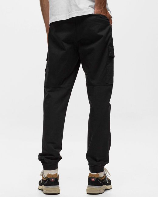 Stone Island Black Logo Patch Cargo Pants for men