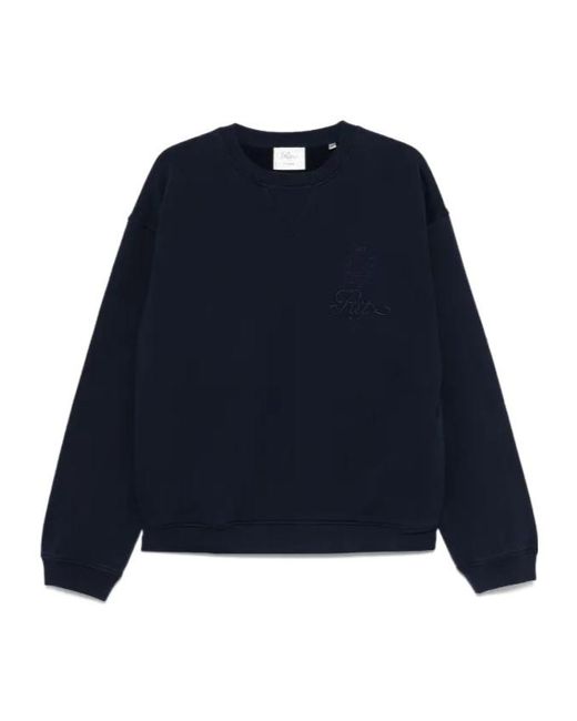 FRAME Blue Logo-Embroidered Sweatshirt for men