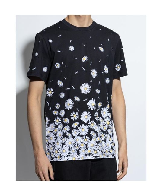 Moschino Black T-Shirt With Print for men