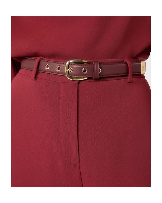 Max Mara Red Studio Mstamico Belted Trousers