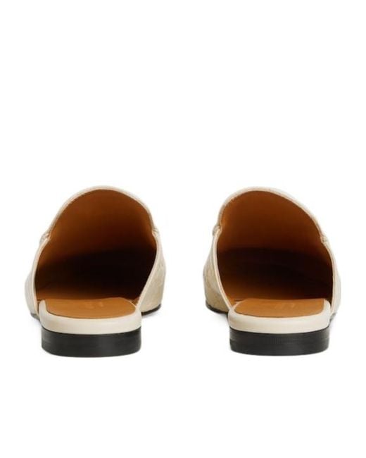 Gucci White Princetown Slipper