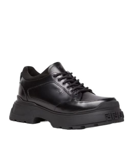 Fendi Black Force Light Lace-Up Shoes for men