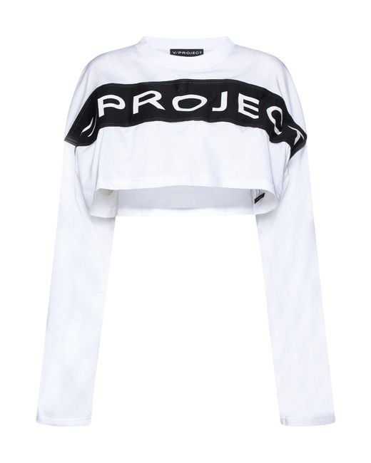 Y. Project Black Logo Detailed Cropped Top