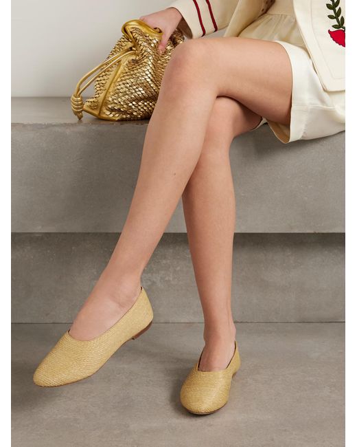 Staud Natural Alba Ballet Flats