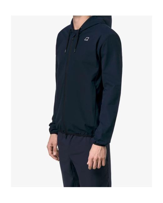 K-Way Blue Journeer Travel Hooded Jacket for men