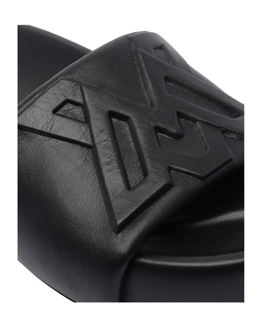 Vic Matié Black Embossed Sandals