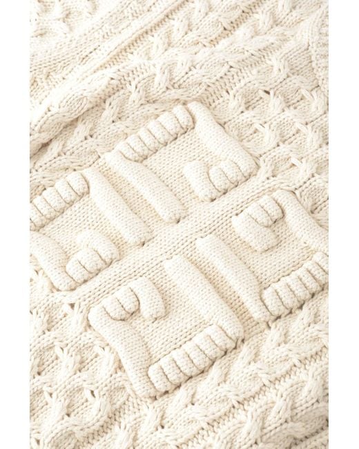 Givenchy White 4G Cable-Knit Sweater for men