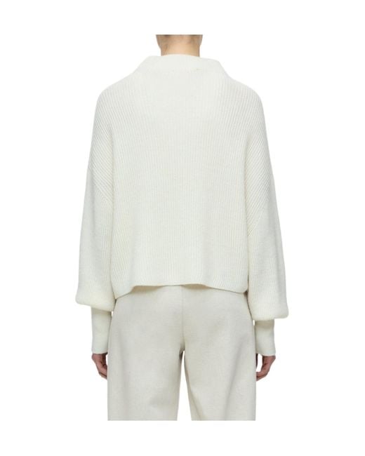 Closed White Crew-Neck Ribbed Jumper