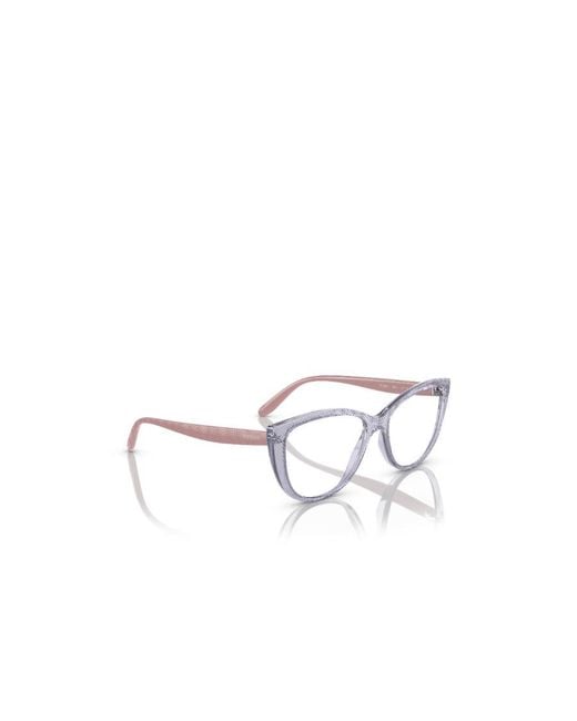 Vogue Eyewear White Cat's Eye Flat Lens