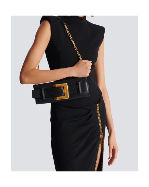 Balmain Black Anthem Clutch Bag