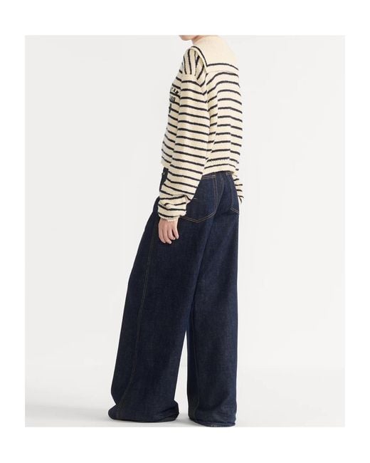 Dior White Striped Cardigan
