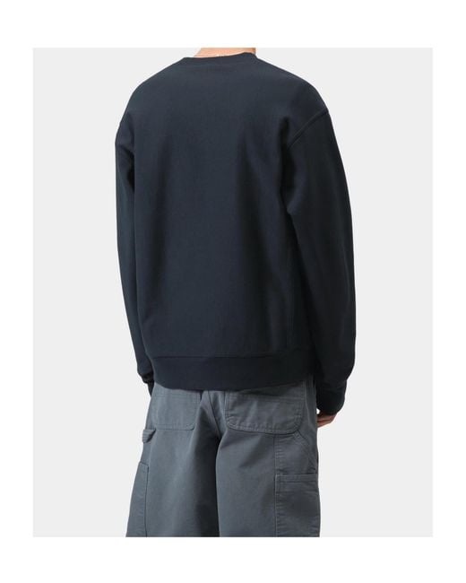 Carhartt Blue American Script Logo Sweatshirt for men