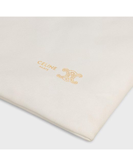 Céline White Small Crystal Pouch