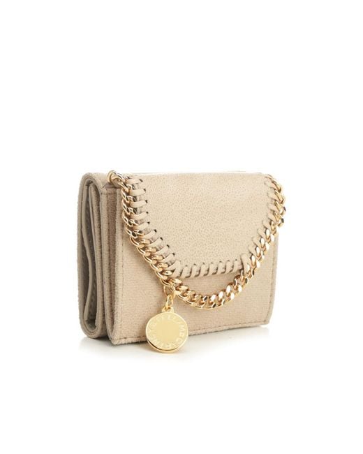 Stella McCartney Natural Falabella Chain Trifold Wallet