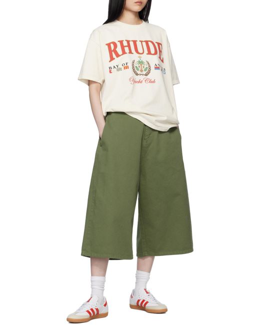 Rhude White Yacht Club Graphic T-Shirt for men