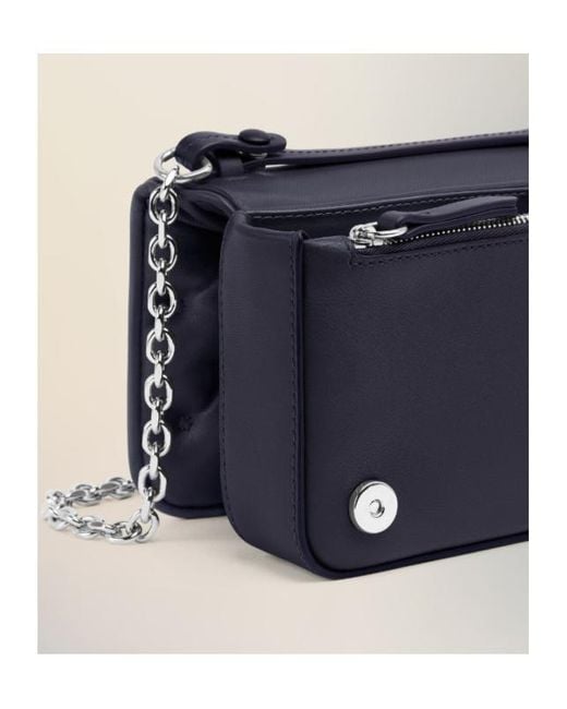 Maison Margiela Blue Glam Slam Quilted Chain Shoulder Bag