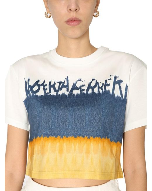Alberta Ferretti Blue I Love Summer Short T-Shirt
