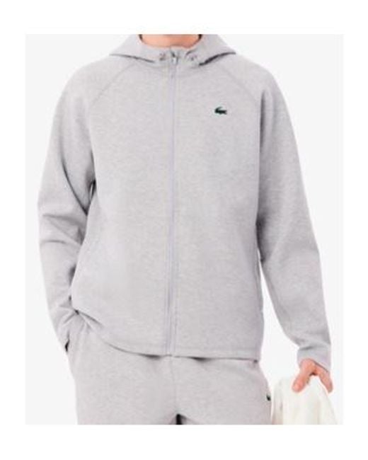 Lacoste Gray Zip-Up Hoodie for men