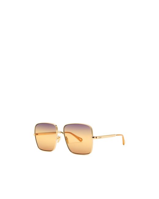 Chloé Metallic Butterfly-Frame Sunglasses