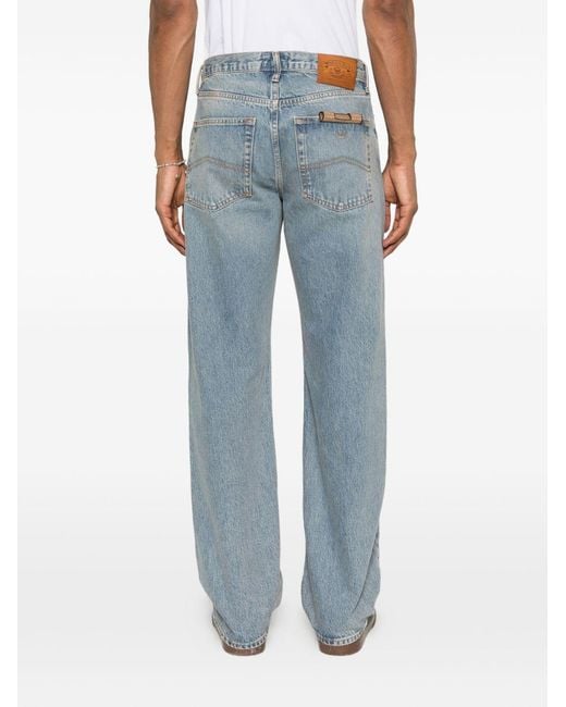 Emporio Armani Blue Straight-Leg Jeans for men