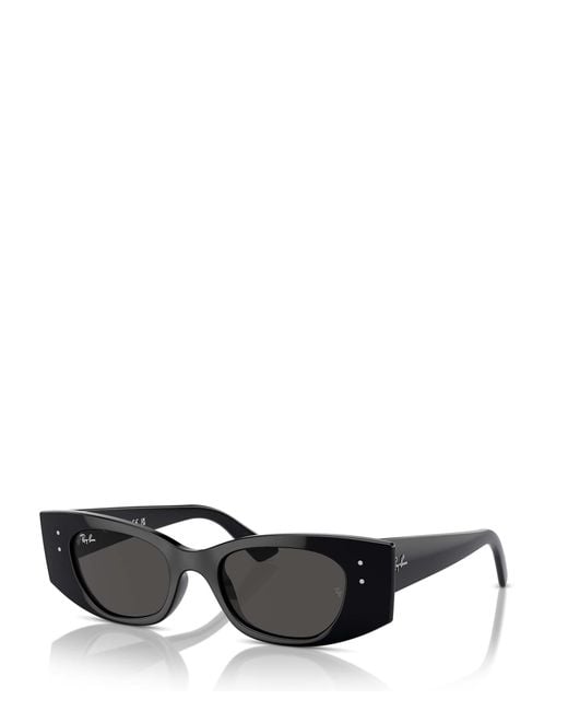 Ray-Ban Black Kat Rectangular Sunglasses for men