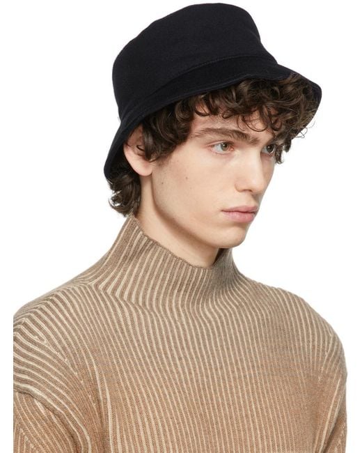 Loro Piana Blue Cityleisure Cashmere Bucket Hat for men