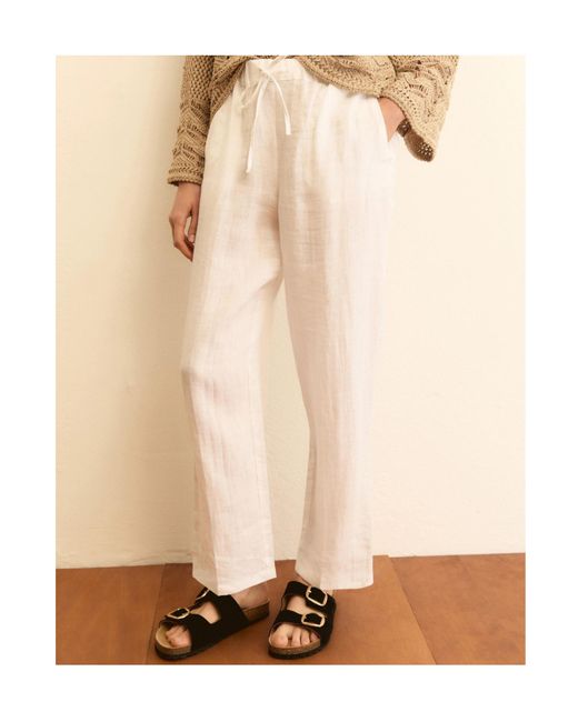 Marella Natural Linen Canvas Joggers