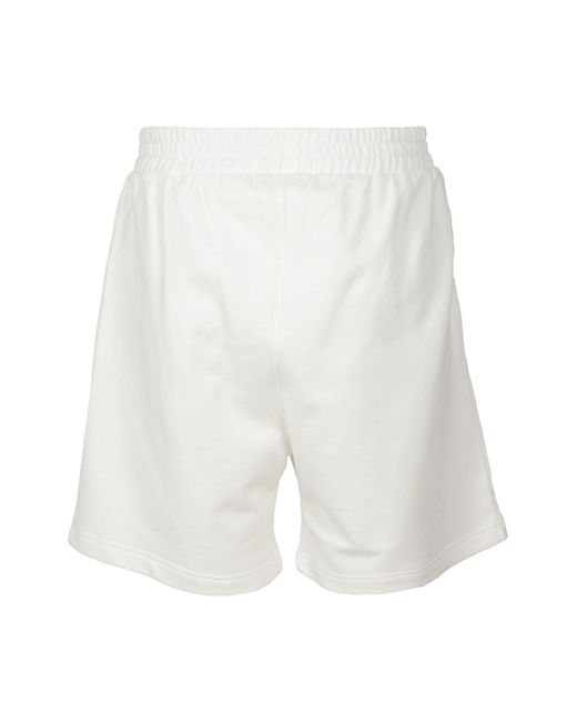 Dondup White Elastic Waist Shorts for men
