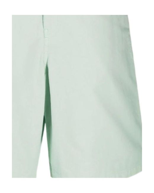 AMI Blue Wide-Leg Loop-Strap Bermuda Shorts for men